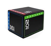 Soft 3-in-1 Foam Plyo Box Jump Platform, 16-30 Inch Heights, Non-Slip Vinyl, Safe Plyometric Box for Home Gym & CrossFit Training (S(16" x 18" x 20"))