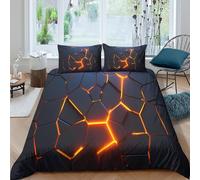 Soft 3D Microfiber Geometric patterns Bed Quilt Cover Breathable Bedding Set w/ Pillowcase Modern abstract Bedding Quilt Cover All Season Easy Care, Washable for Kids Teens Adults Double（200x200cm）