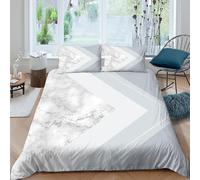 Soft 3D Microfiber Modern geometric Bed Quilt Cover Breathable Bedding Set w/ Pillowcase Minimalist arrow Bedding Quilt Cover All Season Easy Care, Washable for Kids Teens Adults Single（135x200cm）