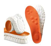 Soft 4D Foot Massage Insoles That are Not Tiring After Standing for A Long Time Shock-Absorbing Sweat-Absorbing, Deodorizing(Orange,40)