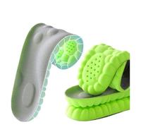 Soft 4D Foot Massage Insoles That are Not Tiring After Standing for A Long Time Shock-Absorbing Sweat-Absorbing, Deodorizing(Green,36)