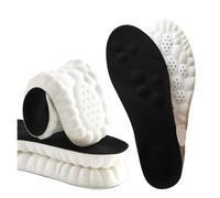 Soft 4D Foot Massage Insoles That are Not Tiring After Standing for A Long Time Shock-Absorbing Sweat-Absorbing, Deodorizing(Black,46)