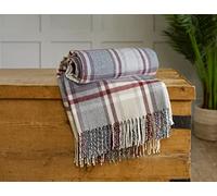 Soft Acrylic Feels Like Cashmere Malvern Check Fringed Throw Check Design 140cm x 185cm