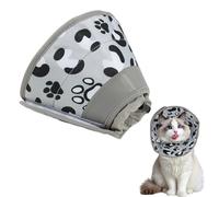Soft, Adjustable Elizabethan Collar for Cats, 17cm-22cm Neck Circumference, Cat Cones to Stop Licking, Comfortable Recovery Cone, Lightweight, Breathable, and Non-Obstructive Protective (Grey, M)
