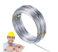 Soft Aluminium Wire, Flexible Cord, 10 m Pliable Thread for Figurine Frameworks, Malleable with Silver Coating, Artistic Hardware, Versatile Coil for Armatures, Statues and Floral Bracing