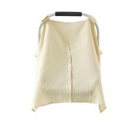 Soft and Breathable Baby Bassinet Protector Solid Colour Comfortable Cotton Safety Seats Protector Cover for Driving Outdoor Baby Pram Canopy