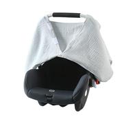 Soft and Breathable Baby Bassinet Protector Solid Colour Comfortable Cotton Safety Seats Protector Cover for Driving Outdoor Baby Pram Canopy