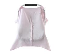 Soft and Breathable Baby Bassinet Protector Solid Colour Comfortable Cotton Safety Seats Protector Cover for Travel Outdoor Muslin Car Seat Cover