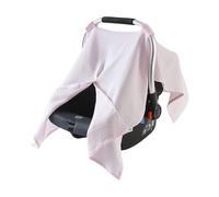 Soft and Breathable Baby Bassinet Protector Solid Colour Comfortable Cotton Safety Seats Protector Cover for Driving Outdoor Baby Pram Canopy