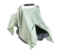 Soft and Breathable Baby Bassinet Protector Solid Colour Comfortable Cotton Safety Seats Protector Cover for Travel Outdoor Muslin Car Seat Cover