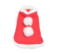 Soft and Comfortable Christmas Costumes for Cats and Dogs with Festive Hats, Cloaks and Headbands, Pet Holiday Dress Up Outfit (Red, M)