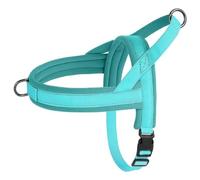 Soft And Comfortable Nylon Dog Harness Vest Adjustable Pet Harness Outdoor No-Tension French Bulldog Chihuahua Camping Hunting Training Harness,Blue,M