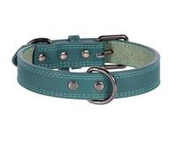 Soft And Comfortable PU Leather Dog Collar Adjustable Pet Collar German Shepherd Labrador French Bulldog Brown Black Collar Dog Training Collar,Green,XL