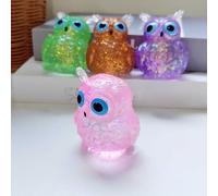 Soft And Cuddly Stress Relieving Owl Toy Owl Soft Malt Sugar Stress Relieving Suitable For Adults And Children Cute Sensory Toy Squeezable Elastic Reliev Push Bubble (A,B,C,D, One Size)