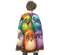 Soft And Cute Little Bird Halloween Cape for Women Men Dress Up Accessory | Reversible Red & Personalized Satin Cloak Full Length Cloak Spooky Vampire Witch Cosplay Costume for Christmas, Party, Stage