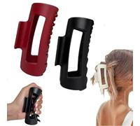 Soft and elastic fashionable shark clip, food-safe silicone hair clip for women, medium soft hair claw clip, flexible and not easy to break, firmly fixed, non-slip and collision-proof