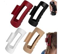 Soft and elastic fashionable shark clip, food-safe silicone hair clip for women, medium soft hair claw clip, flexible and not easy to break, firmly fixed, non-slip and collision-proof