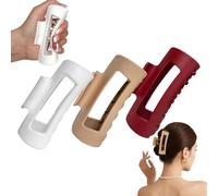 Soft and elastic fashionable shark clip, food-safe silicone hair clip for women, medium soft hair claw clip, flexible and not easy to break, firmly fixed, non-slip and collision-proof