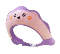 Soft and Smooth Baby Shower Cap, 22x22cm Waterproof Visor Hat for Eye and Ear Protection, Cute Sea Lion Design for Fun Bath Time, Perfect for Kids Aged 0-9 Years (Pink)