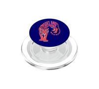 Soft And Strong Tiger - Empowering Retro Big Cat Graphic PopSockets PopGrip for MagSafe