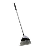 Soft Angled Indoor Kitchen Broom with Telescopic Handle, Silver - 78-132cm, Angled Head, 102789