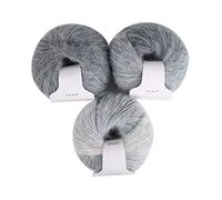Soft Angora Wool Thread, Asudaro Hand Knitting Crochet Wool Thread Natural Soft Organic Crochet Knitting Wool Thread Rainbow Multicolored Soft Warm Wool Fiber Mohair Rainbow Soft Warm Wool
