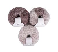 Soft Angora Wool Thread, Asudaro Hand Knitting Crochet Wool Thread Natural Soft Organic Crochet Knitting Wool Thread Rainbow Multicolored Soft Warm Wool Fiber Mohair Rainbow Soft Warm Wool
