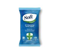 Soft Anti-Bacterial Hand Wipes 15 Sheets - Biodegradable, Alcohol Free, Fragrance Free, Skin Friendly, Moisturising, 100% Plastic Free Wet Wipes for Hands & Travel