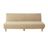 Soft Armless Sofa Cover Elastic Version Futon Covers Full Size Thicked Furniture Protector for Living Room Khaki Small