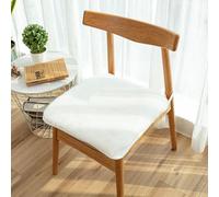 Soft Artificial Sheepskin Faux Fleece Chair Cover Seat Pad Soft Fluffy Shaggy Rug For The Bedroom,Living Room Or Nursery,Furry Carpet Or Throw For Chairs(Size:40X40cm/15.74in*/15.74in,Color:White)
