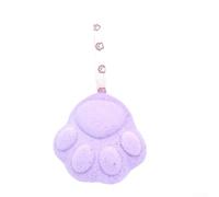 Soft Baby Bath Brush Cat Shape Foam Sponge for Sensitive Skin Gentle Scrubbing Tool Sea Wool Style Green 9.2x9x4.5cm(Purple)