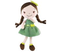 Soft Baby Doll 12-inch Plush Baby Doll for Toddlers, My First Rag Doll, Machine Washable Cuddly Toy, Cuddle & Comfort Doll 1st Birthday Gift for 1 Year Old Girls(Forest Girl)