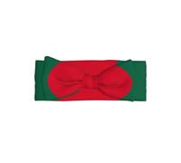 Soft Baby Flag of Bangladesh Bow Headband Stylish Knot Turban Warm and Gentle for Newborns and Toddlers