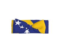 Soft Baby Flag of Bosnia and Herzegovina Bow Headband Stylish Knot Turban Warm and Gentle for Newborns and Toddlers