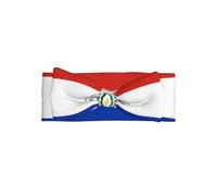 Soft Baby Flag of Paraguay Bow Headband Stylish Knot Turban Warm and Gentle for Newborns and Toddlers