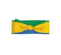 Soft Baby Gabonese flag Bow Headband Stylish Knot Turban Warm and Gentle for Newborns and Toddlers