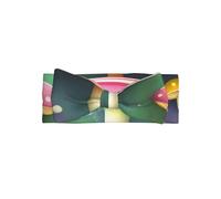 Soft Baby Girls Bow Headband, Cute Headwear Colorful Dream Mushroom Print Hairband for Newborn, Infant, Toddler