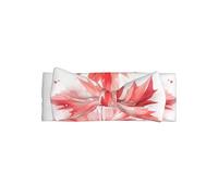 Soft Baby Girls Bow Headband, Cute Headwear Red Maple Leaf Print Hairband for Newborn, Infant, Toddler