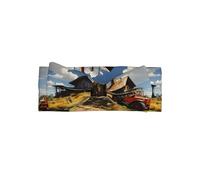 Soft Baby Girls Bow Headband, Cute Headwear Texas Farm Tractor Print Hairband for Newborn, Infant, Toddler