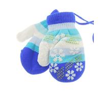 Soft Baby Girls Boys Kids Toddler Children Babies Knit Thermal Warm Winter Outdoor Hand Warmers Gloves Stripe Snowflake Chain String Mittens 6 9 Months 1 2 Years Royal Blue