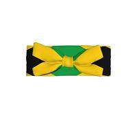 Soft Baby jamaica flag Bow Headband for Infants - Stylish, Elastic Polyester Hairband for 0-6 Months