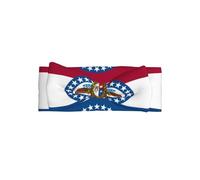 Soft Baby Missouri State Flag Bow Headband Stylish Knot Turban Warm and Gentle for Newborns and Toddlers