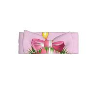 Soft Baby Pink Candle Bow Headband Stylish Knot Turban Warm and Gentle for Newborns and Toddlers
