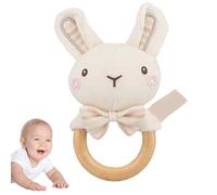 Soft Baby Rattle - Plush Animal Toy, Grab Shaker Rattles | Stuffed Hand Grip Rattle, Elephant Rabbit Bear Lion Design, Gentle Sound Toy for Boys Girls Kids Soothing Moments Playtime Engagement