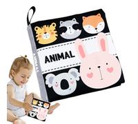 Soft Baby Sensory Book - crinkle book interactive toy, cloth kids | washable , touch and sound early learning toy, waterproof first for kids travel car seat