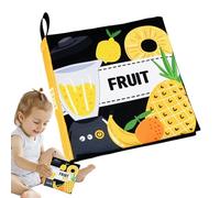 Soft Baby Sensory Book - crinkle book toy, cloth interactive | washable soft , touch and sound early learning toy, waterproof first for kids travel car seat