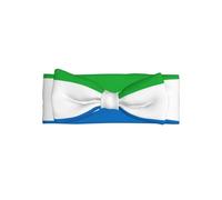 Soft Baby Sierra Leone flag Bow Headband Stylish Knot Turban Warm and Gentle for Newborns and Toddlers