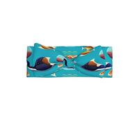 Soft Baby Tropical fish pattern Bow Headband Stylish Knot Turban Warm and Gentle for Newborns and Toddlers