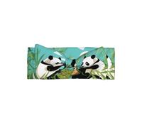Soft Baby Two cute big pandas Bow Headband Stylish Knot Turban Warm and Gentle for Newborns and Toddlers