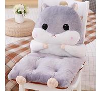 Soft Back Seat Cushion Pad Hamster Shaped Comfort Seat Pad Plush Cozy Armchair Seat Cushion Support Office Seat Pad Relieves Back Coccyx Sciatica Tailbone Pain Relief Chair Cushions for Home Office